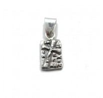PE001295 Small genuine sterling silver pendant charm solid hallmarked 925 Cross